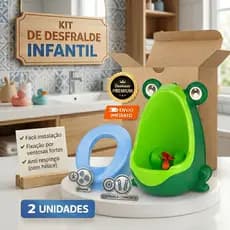 Mictorio  Sapinho Infantil Troninho Desfraude Penico Menino Com Alvo Giratório Verde