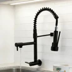 Torneira De Cozinha De Luxo Com Mangueira De Água Flexível Montada Na Parte Superior E 360 ° Pistola Removível Ajustável