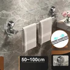 Suporte Porta Toalha Com Ventosa Retrátil Não Perfurada Com Haste Inox