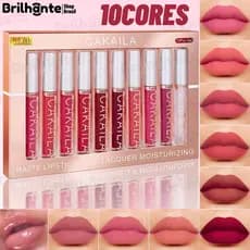 CAKAILA 10-Color Brilho Labial Fosco à Prova D'Água com Hidratação Natural e Saudável