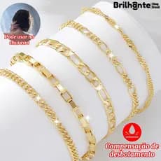 Conjunto de Pulseiras de  Aço inoxidável com 5 Peças, Estilo Minimalista, Joia que Não Desbota, Presente para Mulheres