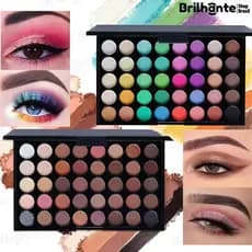40 Paleta de Sombras Coloridas Matte Brilho Maquiagem Altamente Pigmentada Pó Colorido Fumê Ametista-br