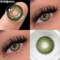 Lentes De Contato Coloridas 2pcs Contatos Coloridos Para Maquiagem De Cosméticos Brown Eyes