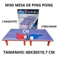 Mini Mesa de Ping Pong Infantil Tênis de Mesa Brinquedo Faz de Conta Dutetoys