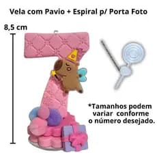 Vela Temática Topo de Bolo Capivara Fofa Aniversário
