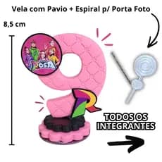 Vela Aniversário Dos Rosa Emilly Vick