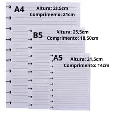 Refil Caderno Inteligente A4 B5 A5