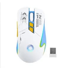 Mouse Sem Fio Recarregável Bluetooth 2.4G LED RGB Clique Silencioso Ergonômico para Notebook PC
