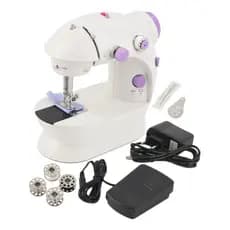 Mini Máquina Costura Portátil Elétrica Pilha + Pedal Bivolt