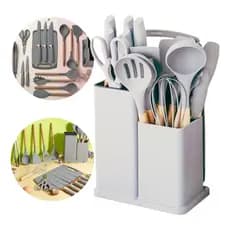 Kit De Cozinha 19 Pçs Luxo Premium - Talheres Completo