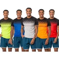 Kit com 5 camiseta masculina esportiva dryfit respiravel leve confortavel dia a dia treino corrida