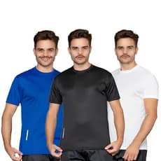 kit 3 Camisetas dryfit lisa para academia treino casual confortavel premium camisa dry-fit corrida