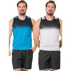 Kit 2 camiseta regata masculina verão fisicas corrida Regata Masculina Treino Corrida Academia