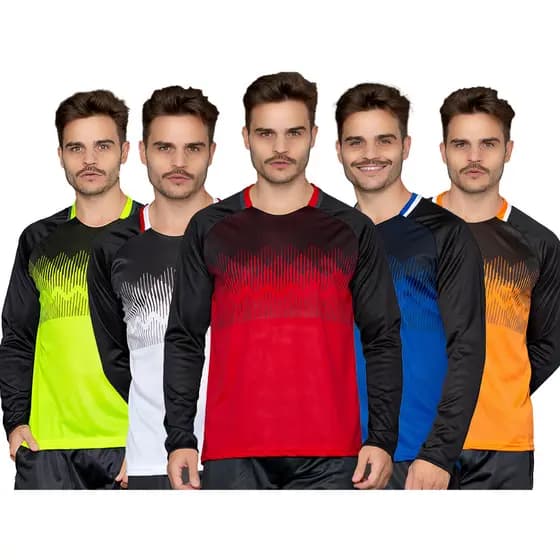 Kit 5 Camisetas masculina dryfit manga longa masculina para academia corrida treino esportiva