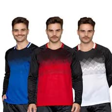 Kit 3 Camisas dryfit manga longa masculina para academia corrida treino cores variadas
