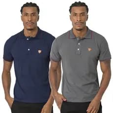 Kit 2 Camisas polo masculina 100%algodão alta qualidade camiseta polo varias cores premium gola polo