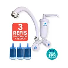 Torneira com Filtro e Bica Giratória Ativi C50 Branca + 2 Refil Extra Incluso