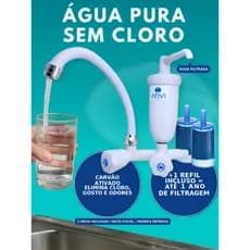 Torneira com Filtro/Purificador Ativi C50 Branca 360° + 1 Refil Extra (2 refis)