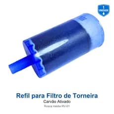 Refil para Filtro de Torneira ATIVI | Carvão Ativado | 1 Unidade