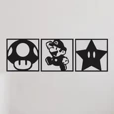 Promoção Kit 3 Quadros Decorativo Vazado em MDF 3mm Super Gamer