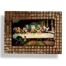 Quadro Santa Ceia Decorativo com Vidro 20x15