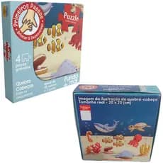 QUEBRA CABEÇA PARA PEQUENINOS DIDÁTICO FUNDO DO MAR PRIMEIROS PASSOS PUZZLE COOPER FUN