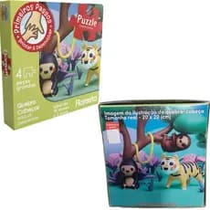 QUEBRA CABEÇA PARA PEQUENINOS DIDÁTICO FLORESTA PRIMEIROS PASSOS PUZZLE COOPER FUN
