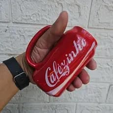 Caneca "cafezinho" formato da lata de coca cola porcelana 350ml