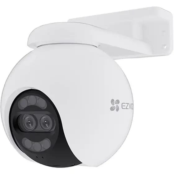 Câmera De Segurança Dupla H80x 4k + 2mp Lente Inteligente Externa - Branca