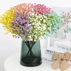 Kit 5 a 20 Flores Mosquitinho Gysophilia Matinho Artificial Folhagem Decoração Casamento, Arranjos BRANCO E CORES - B35