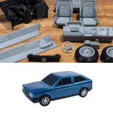 Kit Interior e Motor para Diverplas VW Gol | Kit Montar Customizar Miniatura