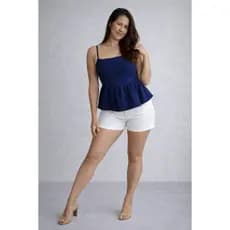 Blusa Feminina Blusinha Alcinha Blusa Babado Blusa Costas Lastex Blusa Marrant Blusa Verão Moda Feminina Bata Batinha Fe