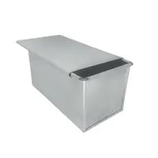 Kit com 2 Forma 20x10x10 Com Tampa Para Pão e Bolo Caseirinho Retangular Em Alumínio