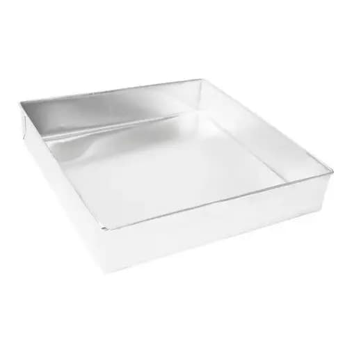 Forma Bolo Quadrada Fixa 20x20x5 Em Alumínio