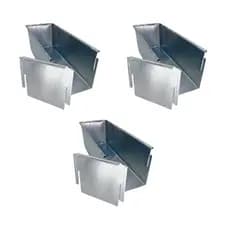 Kit com 3 Formas Lateral Removível 30x10x10cm Para Fatia de Feira Slice Alumínio