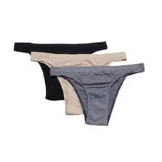 Kit 3 Calcinhas Trifil 4403 Nude/Preto/Cinza