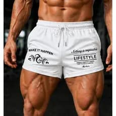 Short Curto Masculino Dry Fit Academia Treino Musculação Leve Respirável Confortável Com TREINO Bolsos COD783