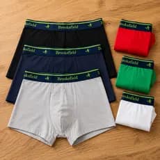 Kit 3 Cuecas Boxer Masculina Algodão Premium Com Forro 100% Algodão Alta Elasticidade
