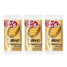 21 unid Aparelho de Barbear BIC Sensitive Shaver Leve 7 Pague 5 Unidades