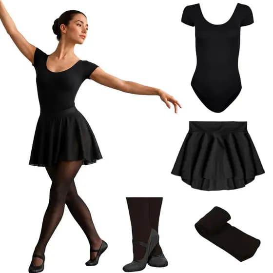 Kit Preto 4 Itens Jazz Juvenil/Adulto