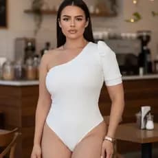 Body Mula Manca Feminino Um Ombro Só Moda Blogueira VERAO BODY MODA VERÃO COM BOJO MULA MANCA