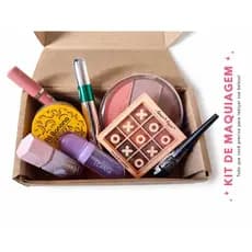 Box Maquiagem Delicada Feminina, 8 produtos