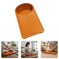 Tábua De Carne e Corte Com Armazenamento Multiuso 1L–Ideal Para Cozinha Organizada|Várias Cores