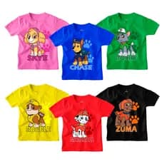 Camisa Infantil Patrulha Desenhos 100% Algodão Fantasia Cachorrinhos