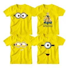 Camisa Infantil Gru Amarelos Desenhos 100% Algodão Fantasia