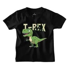 Camisa Infantil Dinossauro T Rex Desenhos 100% Algodão Fantasia
