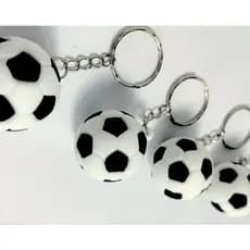 Kit C/ 4 Chaveiros Bola de Futebol Tradicional Lembrancinha Fãs Futeb