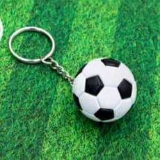 Kit 10 Chaveiros Bola de Futebol Tradicional Borracha Lembrancinha Fãs Futebol