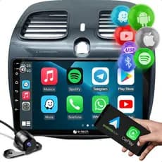 Kit Multimídia Aikon MP5 9 Polegadas Carplay android auto Grand siena Palio Sporting 2012 a 2021