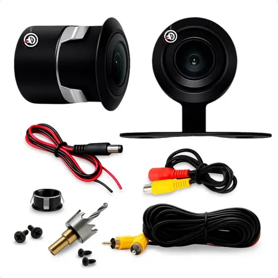 Camera Universal De Ré E-tech Visão Colorida guias de Estacionamento fixação Borboleta 2x1